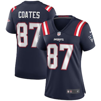 womens nike ben coates navy new england patriots game retire